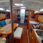 Aft view towards the two ensuite double-bed cabins.