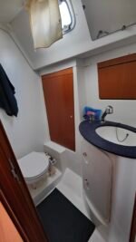 Bathroom. Two of the toilets are automatic and one is manual.