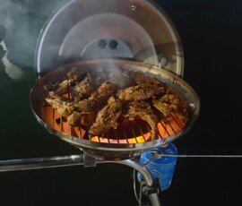 The cockpit gas barbeque.
